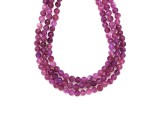 R.M.ékszer Jáde fazettált szinezett lila golyó 5-6mm– ékszerkészítő alapanyag (füzér)