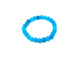 R.M.ékszer Jáde szinezett gyerek golyó karkötő kék 6mm