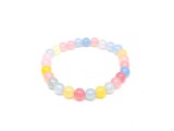 R.M.ékszer Jáde szinezett gyerek golyó karkötő multi 6mm