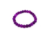 R.M.ékszer Jáde szinezett lila gyerek golyó karkötő 6mm