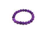 R.M.ékszer Jáde szinezett matt sötét lila golyó karkötő 8mm