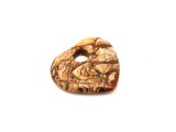 R.M.ékszer Jáspis kép fánk szív 30x30mm