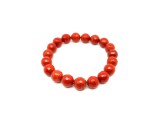 R.M.ékszer Jáspis vörös fazettált golyó karkötő 10-11mm