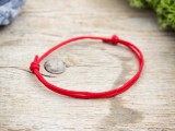 R.M.ékszer Kabbala védelmező vörös microcord karkötő
