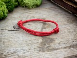 R.M.ékszer Kabbala védelmező vörös paracord bébi karkötő