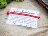 R.M.ékszer Kabbala védelmező vörös paracord karkötő kártyával