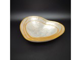R.M.ékszer Kagyló szív alakú arany szélű tál szett (3 db, 10–14 cm)