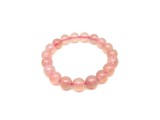 R.M.ékszer Kalcedon pink golyó karkötő 10mm