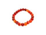 R.M.ékszer Karneol golyó karkötő sávos 8-8,5mm