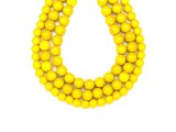 R.M.ékszer Kerámia üveg szin sárga golyó 10mm– ékszerkészítő alapanyag (füzér)