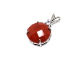 R.M.ékszer Kerek medál fém faz Jáspis vörös 16mm