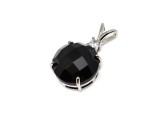 R.M.ékszer Kerek medál fém faz Obszidián 16mm