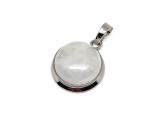 R.M.ékszer Kerek medál fém Hegyikristály 2cm