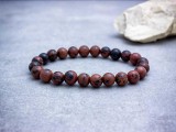 R.M.ékszer Koncentráció mahagóni obszidián ásvány karkötő