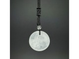 R.M.ékszer Kör spirál hegyikristály medál zsinóron 3,5cm