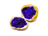 R.M.ékszer Kvarc geóda lila sárga külső XS