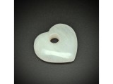 R.M.ékszer Kvarc tej fánk szív 30x30mm