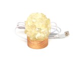 R.M.ékszer Lámpa ásvány ragasztott dobcsiszolat USB citromkvarc