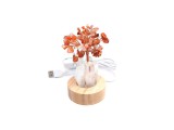 R.M.ékszer Lámpa fa talpas USB karneol hegyi életfa 6cm