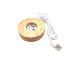 R.M.ékszer Lámpa fa talpas USB kör színváltós 6/2cm