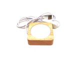 R.M.ékszer Lámpa fa talpas USB négyzet színváltós 8x8cm