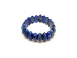 R.M.ékszer Lapis lazuli felezett korong ásvány karkötő 22×9mm