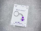 R.M.ékszer Leszel a barátom lila angyal medálos kulcstartó