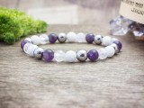 R.M.ékszer Lila vitalitás vegyes ásvány karkötő