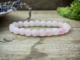 R.M.ékszer Matt rózsakvarc ásvány karkötő