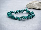R.M.ékszer Megoldás malachit szemcse ásvány karkötő