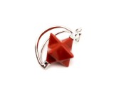 R.M.ékszer Merkaba medál fémmel Jáspis vörös 2x3cm