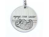 R.M.ékszer Nyugi csak lazán acél medálos kulcstartó