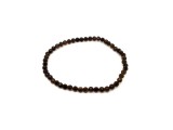 R.M.ékszer Obszidián ezüst fazettált golyó karkötő 4mm