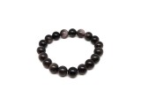 R.M.ékszer Obszidián ezüst golyó karkötő 10mm