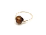 R.M.ékszer Önbizalom tigrisszem drót gyűrű 8mm