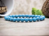 R.M.ékszer Rekonstruált türkiz ásvány karkötő