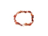 R.M.ékszer Rutilkvarc vörös pebble karkötő AB 6-10mm