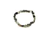 R.M.ékszer Rutilkvarc zöld pebble karkötő A 6-10mm