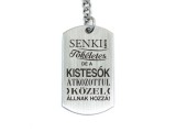 R.M.ékszer Senki sem tökéletes de a kistesók acél medálos kulcstartó