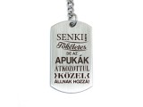 R.M.ékszer Senki sem tökéletes de az apukák acél medálos kulcstartó