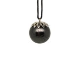 R.M.ékszer Shungit medál Karéliai fekete gyöngy 20mm