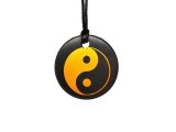 R.M.ékszer Shungit medál Yin Yang kerek 30mm