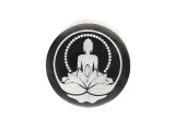 R.M.ékszer Szelenit korong Buddha fekete 14cm