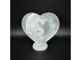 R.M.ékszer Szelenit szív álló yin yang 10-12cm