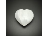R.M.ékszer Szelenit szív ásvány fehér marokkói szelenit dísz 8–9 cm