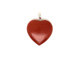 R.M.ékszer Szív medál Goldstone vörös 4cm