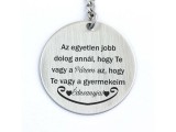 R.M.ékszer Te vagy a Párom és Anya acél medálos kulcstartó