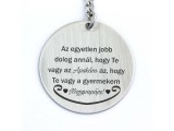 R.M.ékszer Te vagy az Apukám és Nagypapa acél medálos kulcstartó