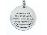 R.M.ékszer Te vagy az Apukám és Nagypapa acél medálos kulcstartó