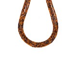 R.M.ékszer Tigrisszem fazettált golyó 2,5 mm, ~38 cm – ásványfüzér, ékszer alapanyag